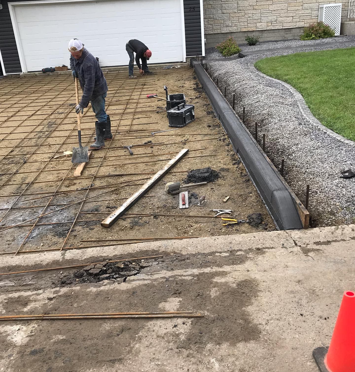 Completed residential concrete surface